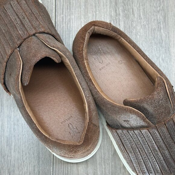 Frye Shoes Womens 8M Ivy Gore Leather Casual Slip On Sneakers Brown 3470375-CHO - Picture 9 of 11